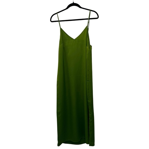 Target A New Day Slip Dress Midi Green Medium - Picture 2 of 9